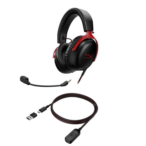  Tai nghe Gaming HP HyperX Cloud III (727A9AA) | Có dây, Over-ear, Đen - Đỏ 