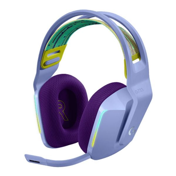  Tai nghe Gaming Logitech G733 (981-000893) | Không dây, Over-ear, RGB, Tím Lilac 