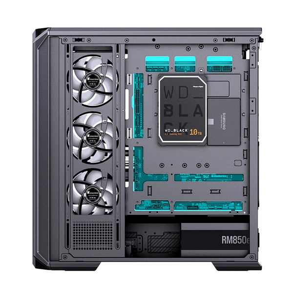  Thùng máy case Jonsbo D400 ATX Gaming | Đen, hồ cá 