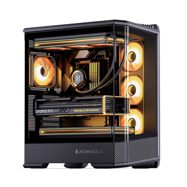  Thùng máy case Jonsbo D400 ATX Gaming | Đen, hồ cá 