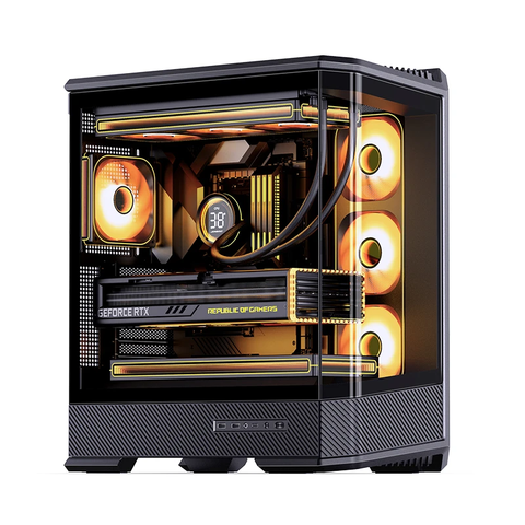 Thùng máy case Jonsbo D400 ATX Gaming | Đen, hồ cá