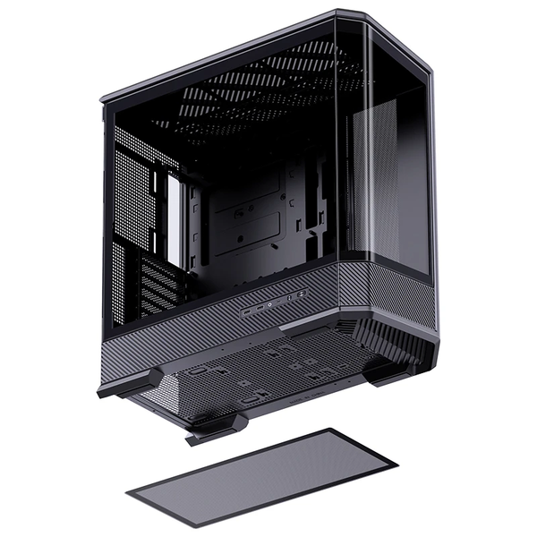  Thùng máy case Jonsbo D400 ATX Gaming | Đen, hồ cá 
