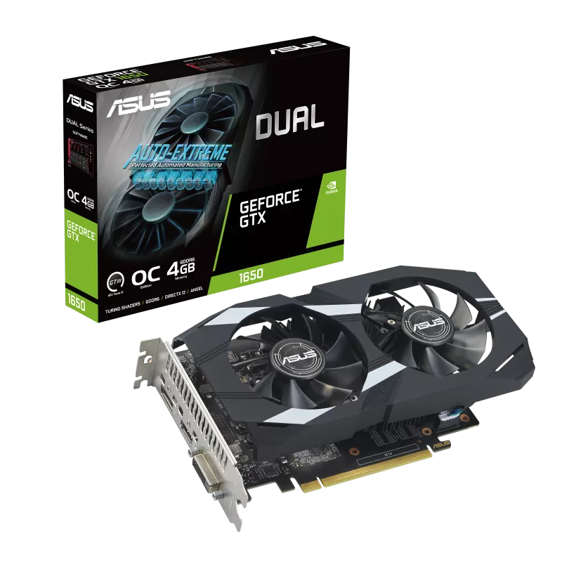 Card màn hình VGA ASUS Dual GeForce GTX 1650 OC Edition 4GB GDDR6 EVO