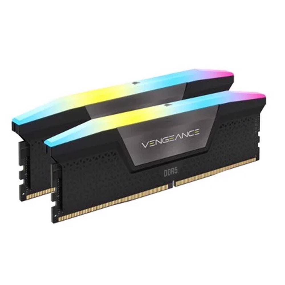 Ram PC Corsair Vengeance RGB 64GB DDR5 5600MHz (CMH64GX5M2B5600C36) (2x32GB, black, tản nhiệt)