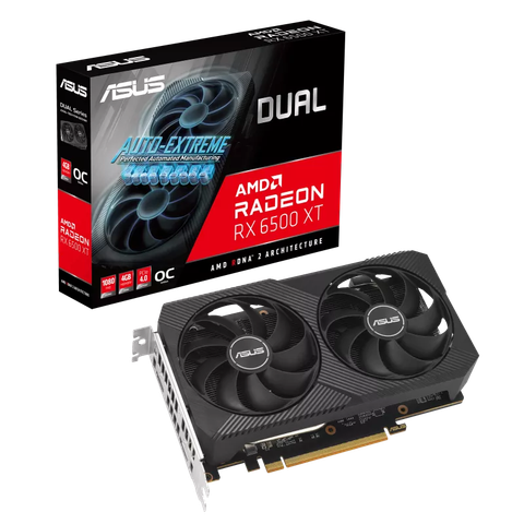 Card màn hình ASUS Dual Radeon™ RX 6500 XT OC Edition (DUAL-RX6500XT-O4G-V2)