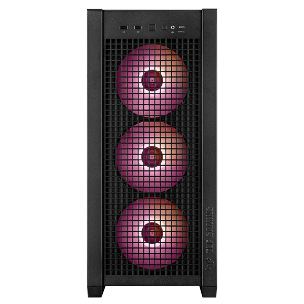  Thùng máy ASUS TUF Gaming GT302 ARGB - Black | E-ATX, kèm sẵn 4 fan 14cm ARGB 