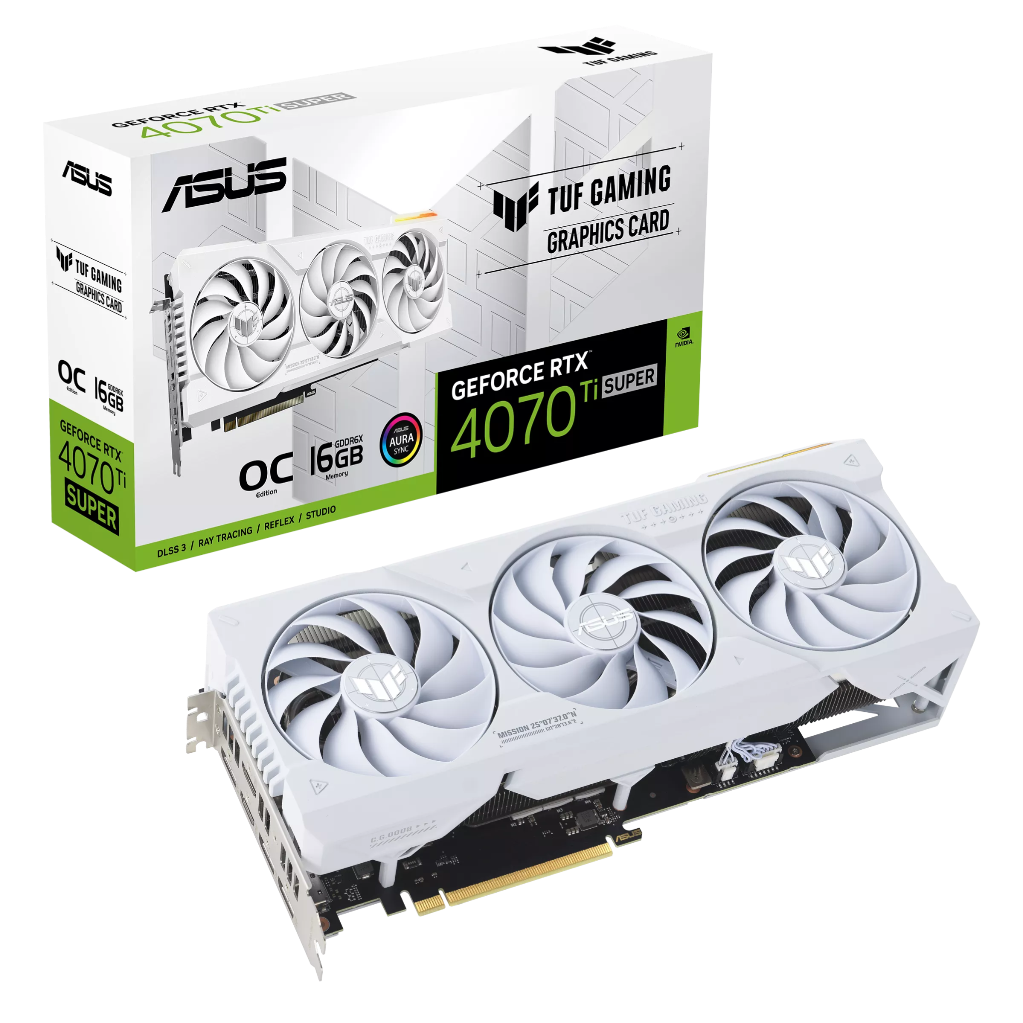 Card màn hình VGA ASUS TUF Gaming GeForce RTX 4070 Ti SUPER 16GB GDDR6X White OC Edition (TUF-RTX4070TIS-O16G-GAMING-WHITE)