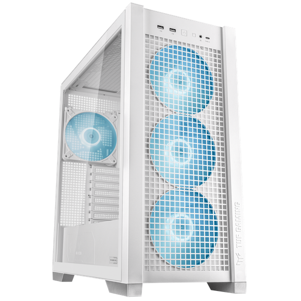  Thùng máy ASUS TUF Gaming GT302 ARGB - White | E-ATX, kèm sẵn 4 fan 14cm ARGB 