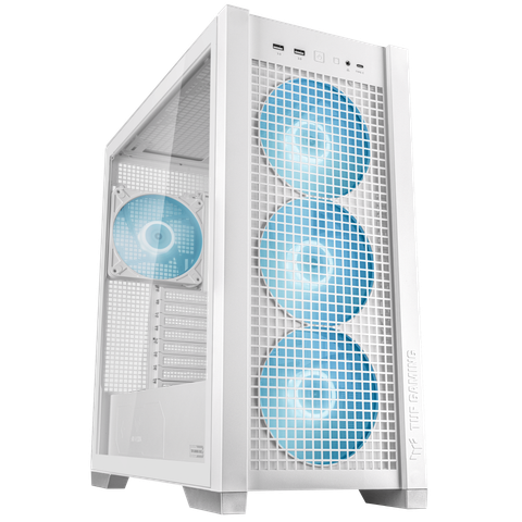 Thùng máy ASUS TUF Gaming GT302 ARGB - White | E-ATX, kèm sẵn 4 fan 14cm ARGB