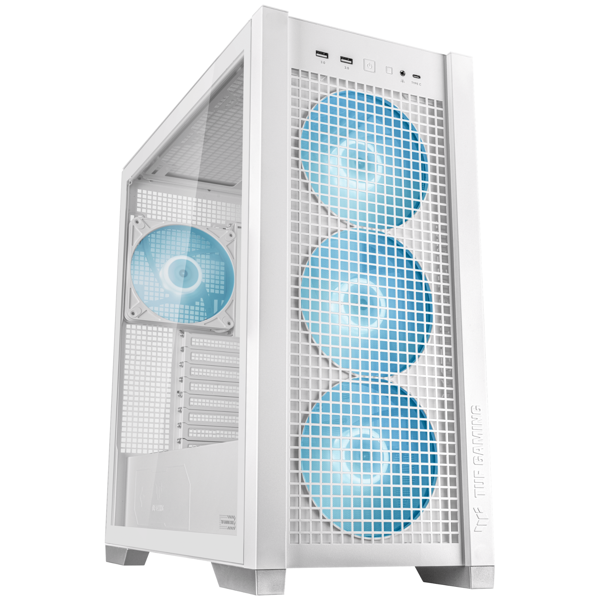 Thùng máy Case ASUS TUF Gaming GT302 ARGB - White | E-ATX, kèm sẵn 4 fan 14cm ARGB