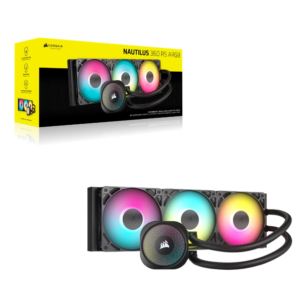 Tản nhiệt nước Corsair Nautilus 360 RS Black | ARGB, Đen 