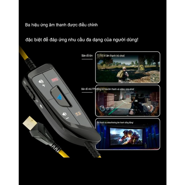  Tai nghe Gaming Somic G936 Ultra 7.1 - Màu đen 