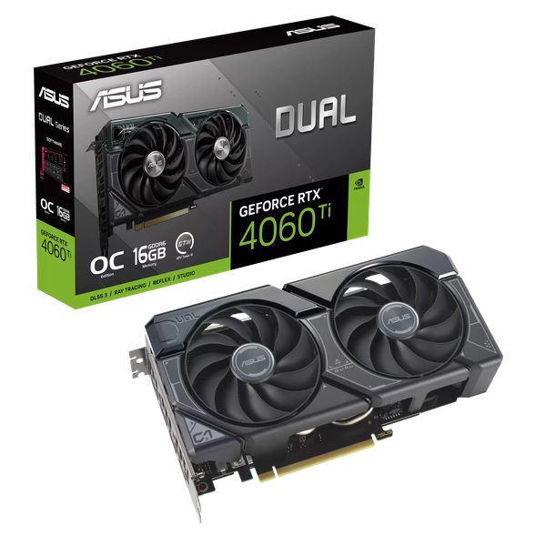  Card màn hình ASUS Dual RTX 4060 Ti OC Edition 16GB GDDR6 (DUAL-RTX4060TI-O16G) 