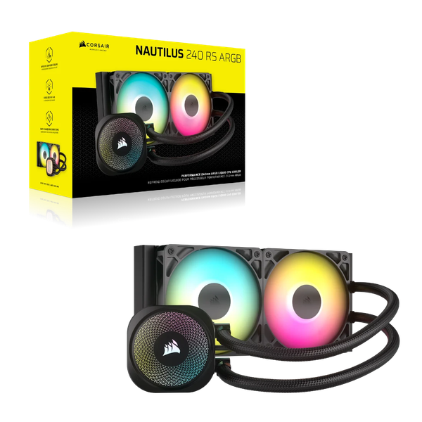  Tản nhiệt nước Corsair Nautilus 240 RS Black | ARGB, Đen 