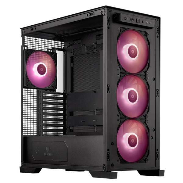  Thùng máy ASUS TUF Gaming GT302 ARGB - Black | E-ATX, kèm sẵn 4 fan 14cm ARGB 