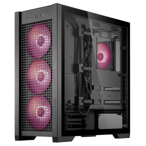  Thùng máy ASUS TUF Gaming GT302 ARGB - Black | E-ATX, kèm sẵn 4 fan 14cm ARGB 