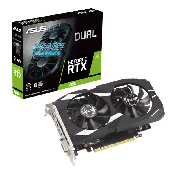  Card màn hình NVIDIA GeForce RTX 3050 ASUS Dual | 6GB GDDR6, 2304 CUDA, 450W 
