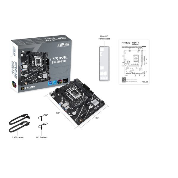  Mainboard ASUS Prime B760M-F D4 DDR4 | LGA 1700, mATX, 2 khe RAM 