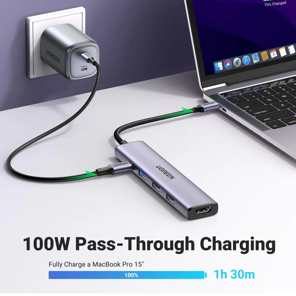  Hub chuyển đổi Type C Ugreen (15495) | 5 in 1 