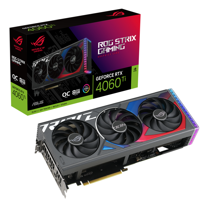 Card màn hình VGA ASUS ROG Strix GeForce RTX 4060 Ti 8GB GDDR6 OC Edition