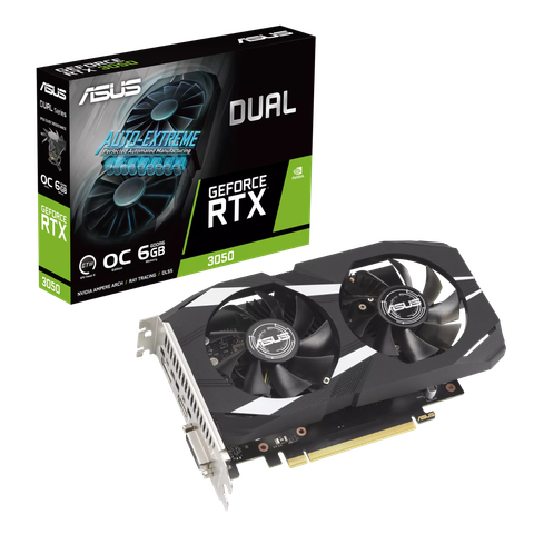 Card màn hình ASUS Dual RTX 3050 OC Edition 6GB GDDR6 (90YV0K60-M0NA00)