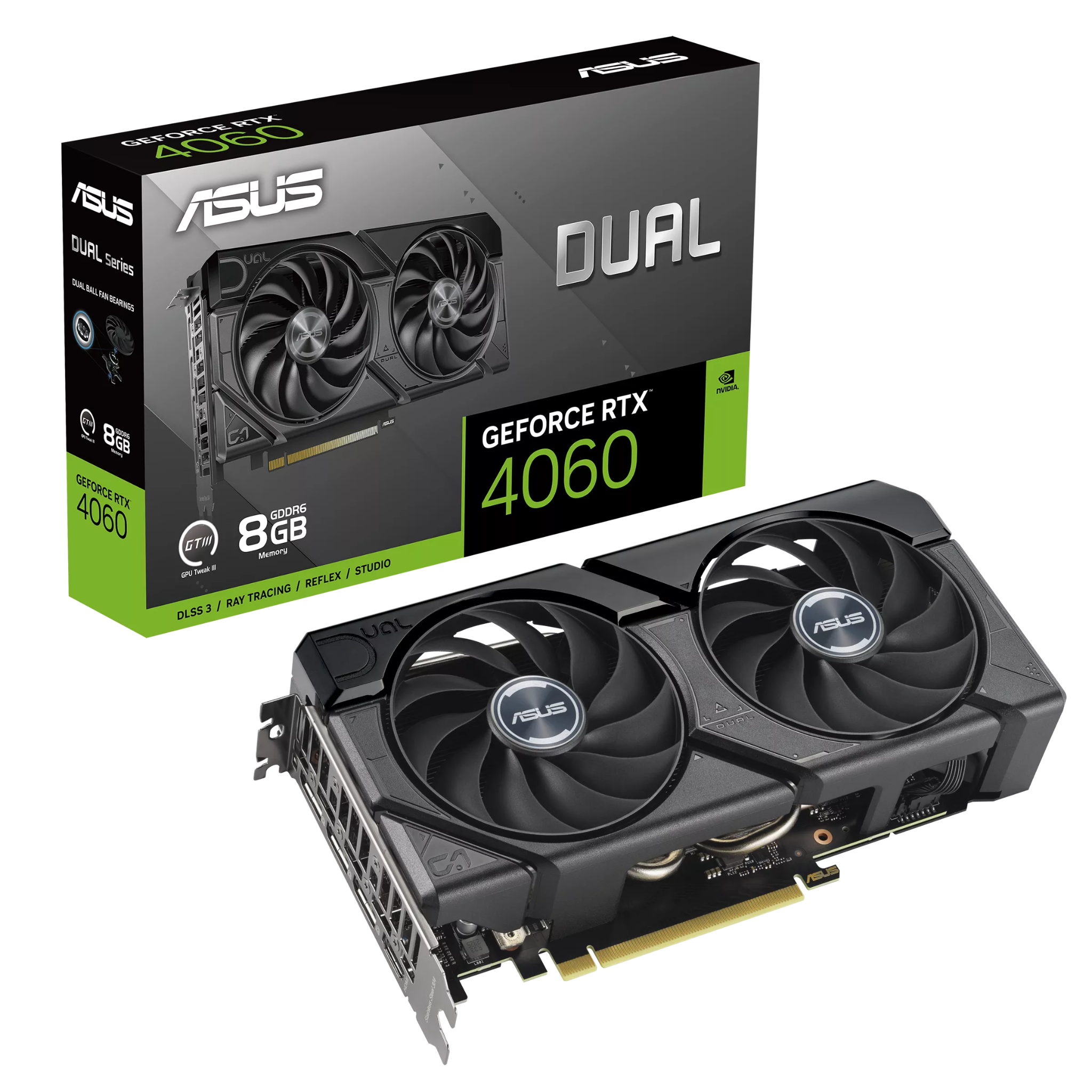 Card màn hình VGA ASUS Dual GeForce RTX 4060 EVO 8GB GDDR6