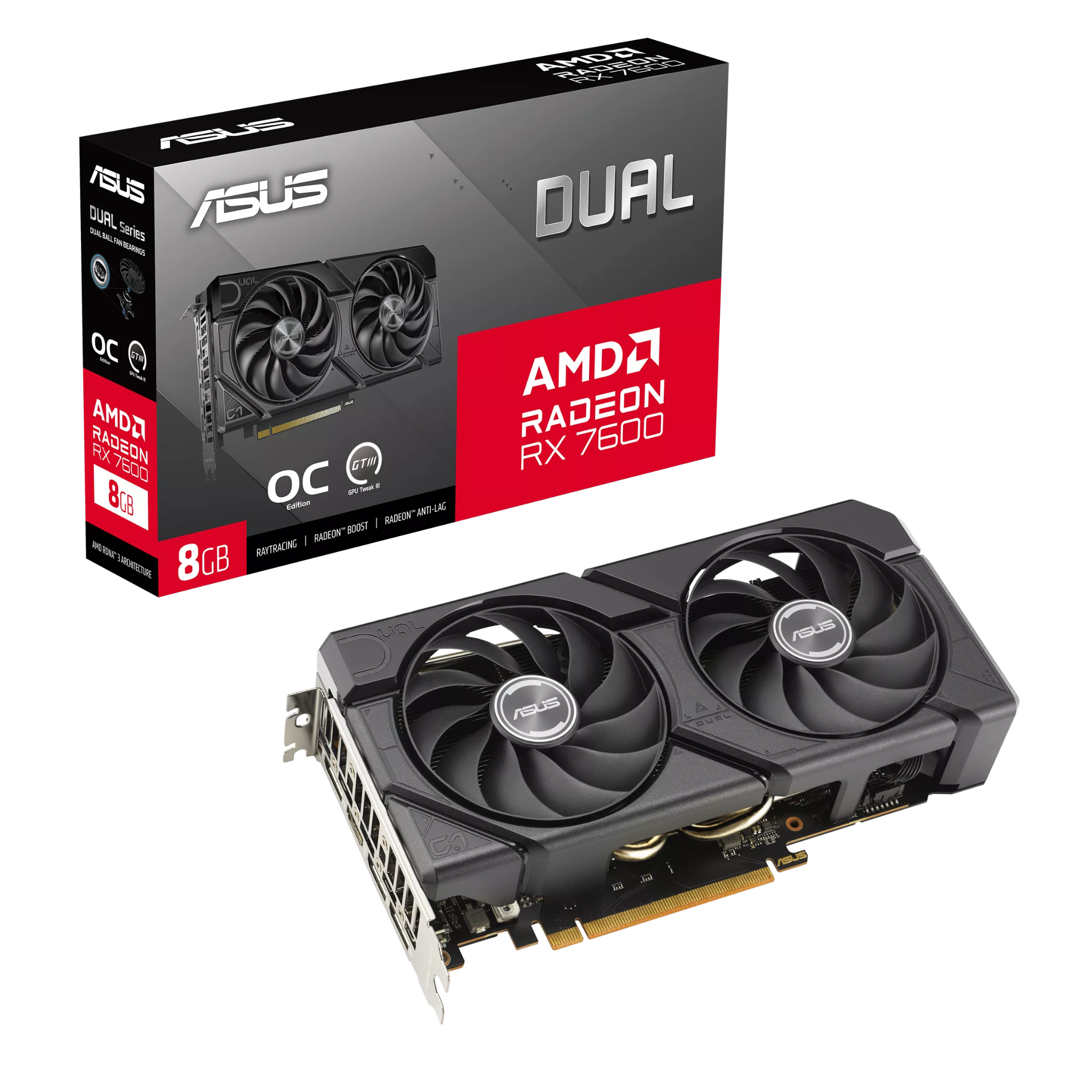 Card màn hình ASUS Dual Radeon™ RX 7600 EVO OC Edition 8GB GDDR6