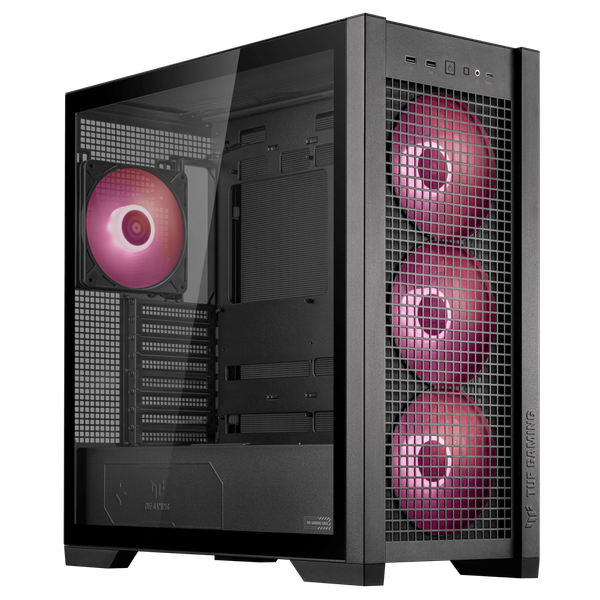  Thùng máy ASUS TUF Gaming GT302 ARGB - Black | E-ATX, kèm sẵn 4 fan 14cm ARGB 