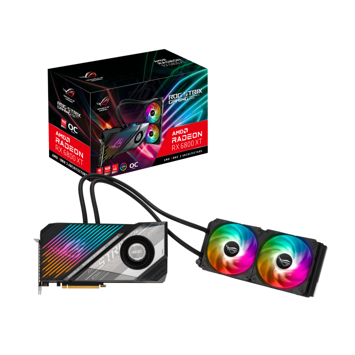 Card màn hình VGA ASUS ROG Strix Gaming  RX 6800 XT 16G OC (ROG-STRIX-LC-RX6800XT-O16G-GAMING)