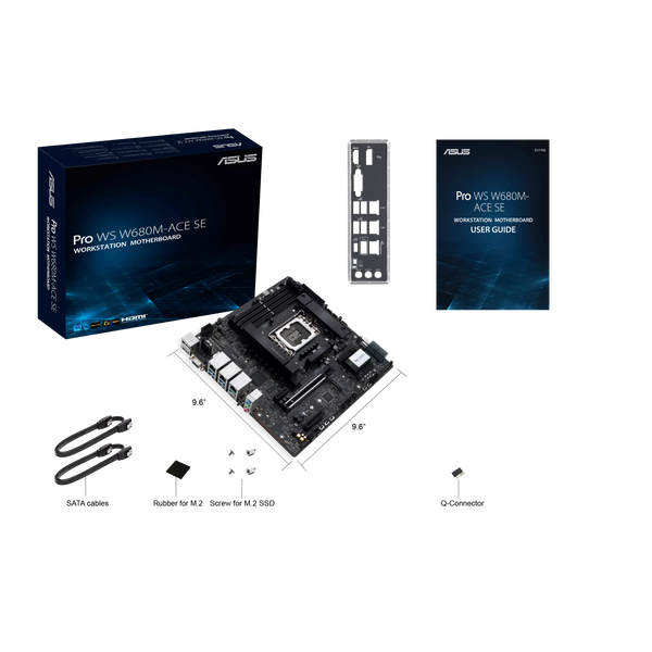  Mainboard ASUS Pro WS W680M-ACE SE DDR5 | LGA 1700, mATX, 4 khe RAM 