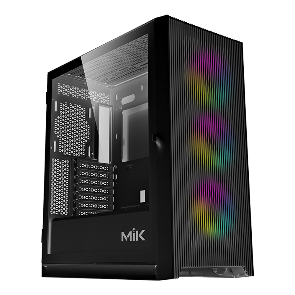 Thùng máy Case MIK Storm 360 - Black | Đen, không kèm fan