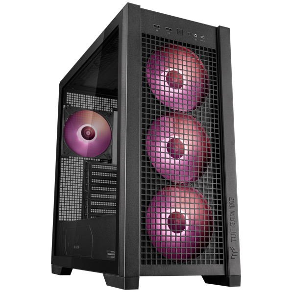  Thùng máy ASUS TUF Gaming GT302 ARGB - Black | E-ATX, kèm sẵn 4 fan 14cm ARGB 