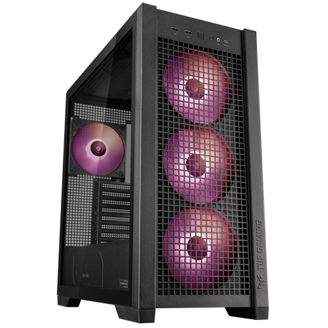 Thùng máy ASUS TUF Gaming GT302 ARGB - Black | E-ATX, kèm sẵn 4 fan 14cm ARGB