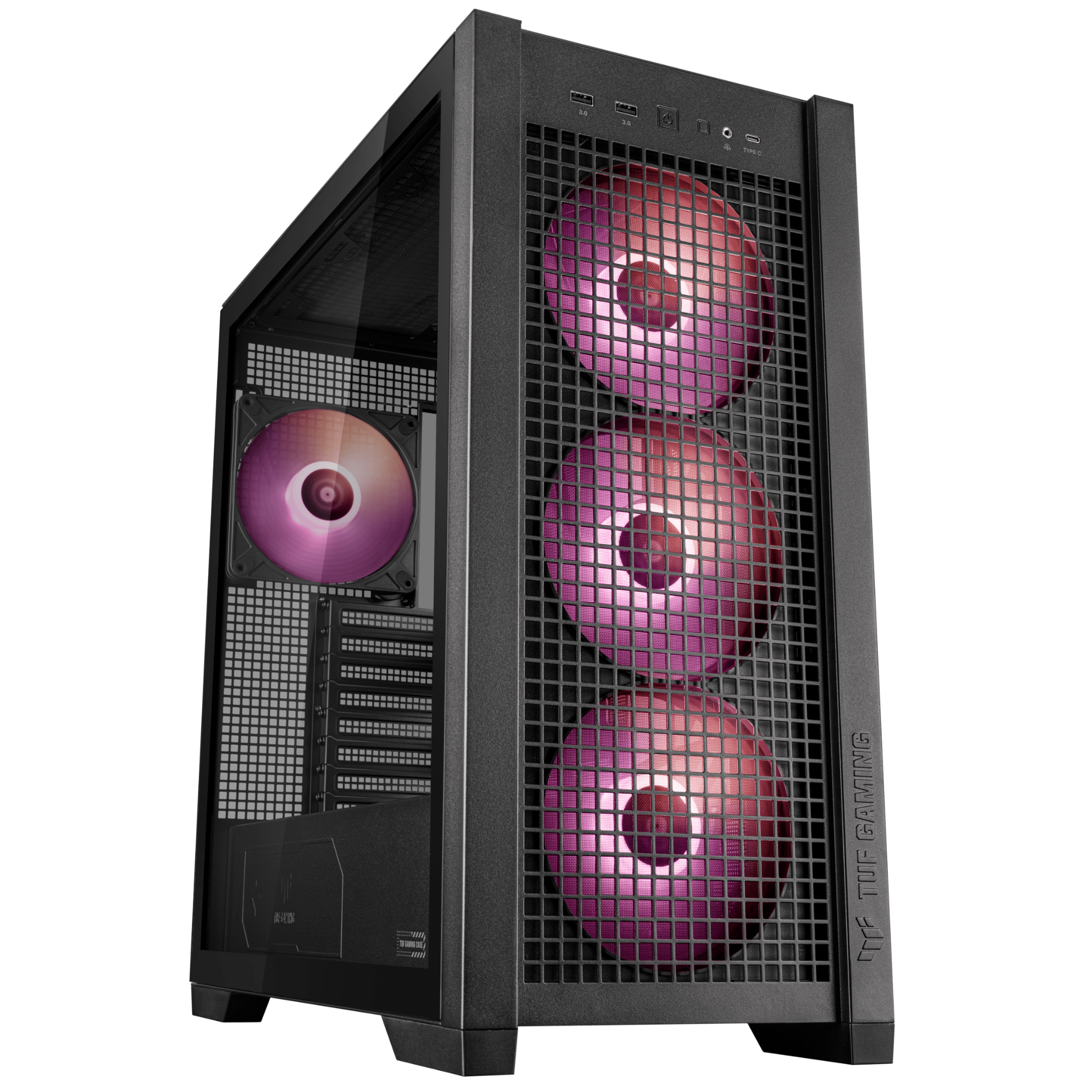 Thùng máy ASUS TUF Gaming GT302 ARGB - Black | E-ATX, kèm sẵn 4 fan 14cm ARGB