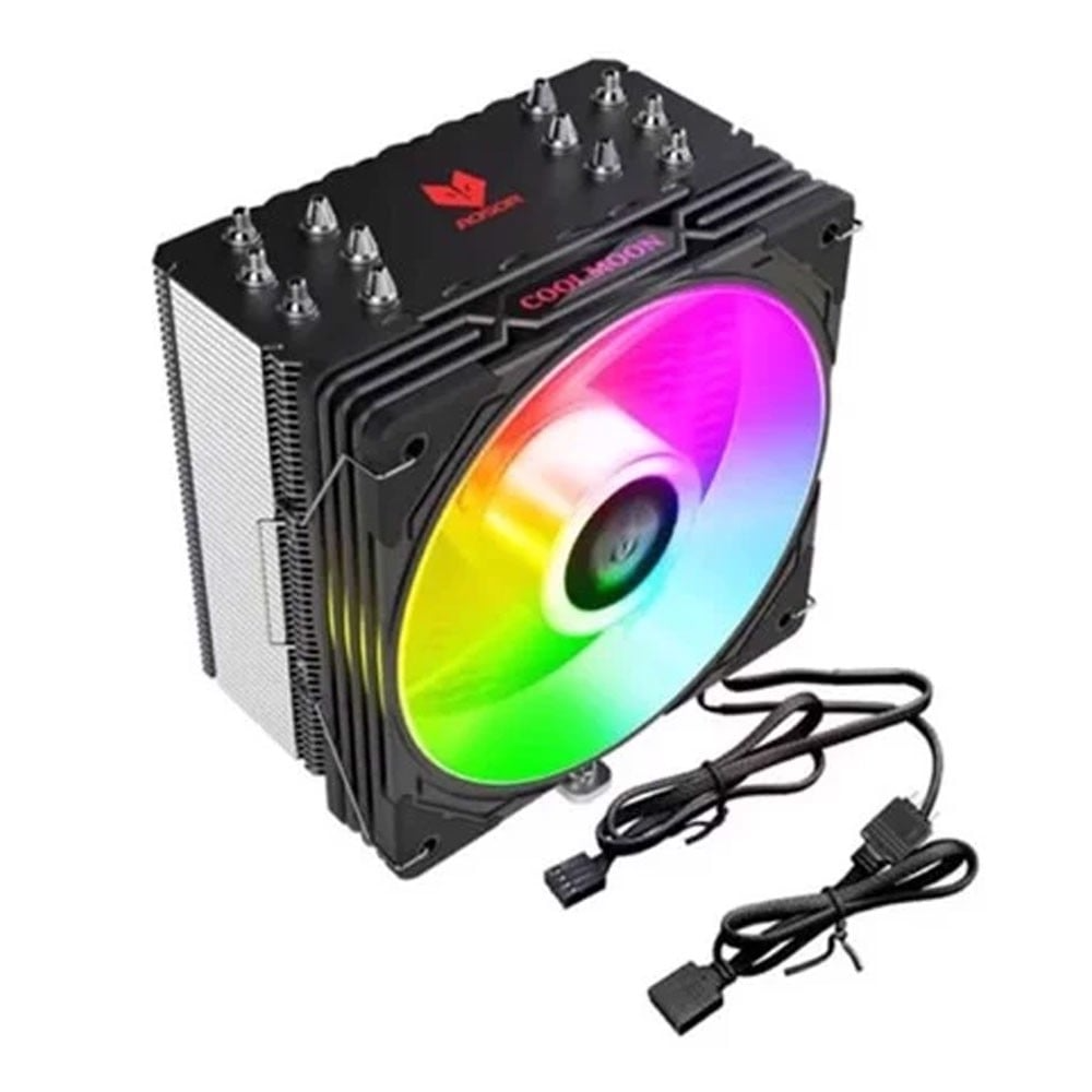 Tản nhiệt CPU Coolmoon AS-600 Black RGB Sync All Main (Support 2011)