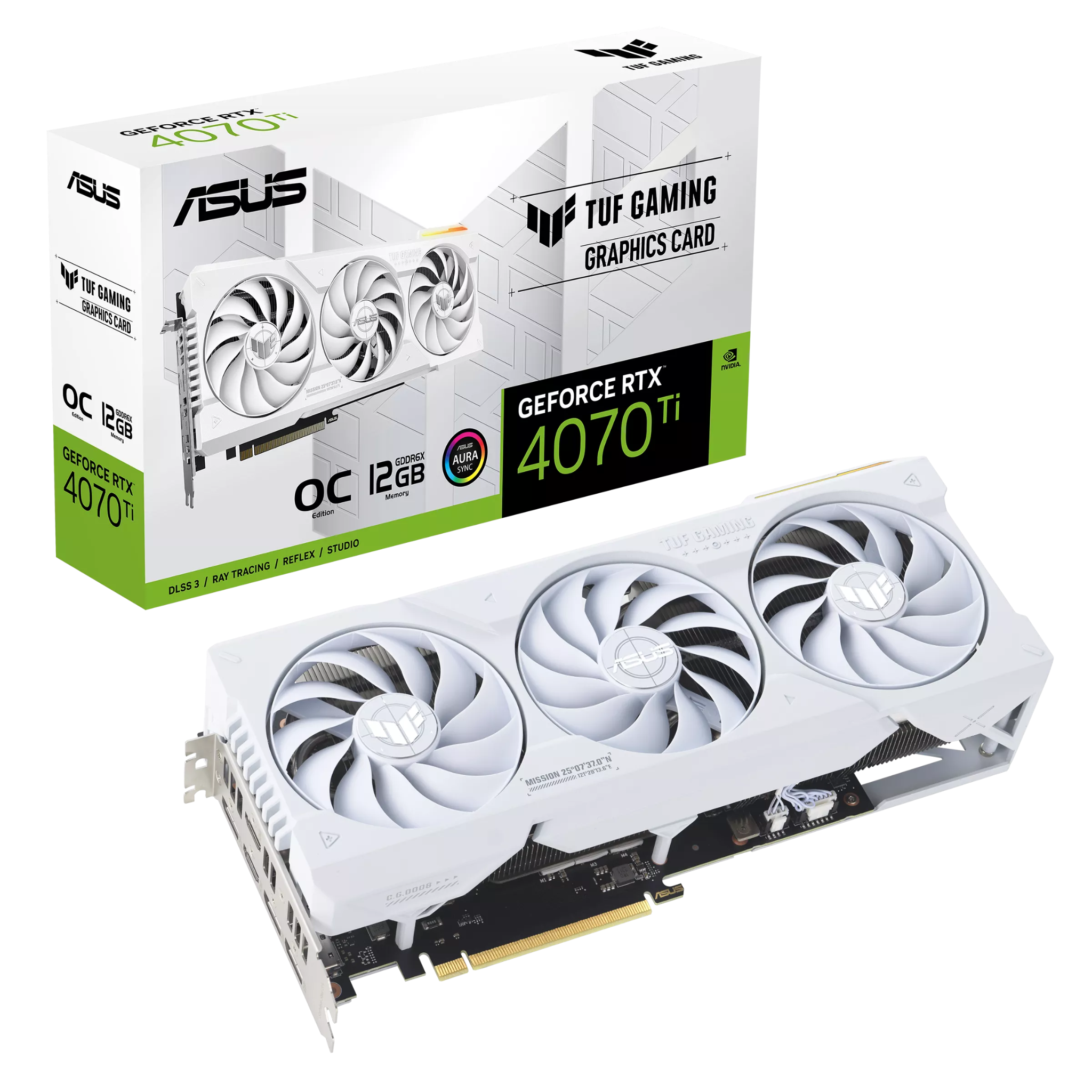 Card màn hình VGA ASUS TUF Gaming GeForce RTX 4070 Ti White OC Edition 12GB GDDR6X