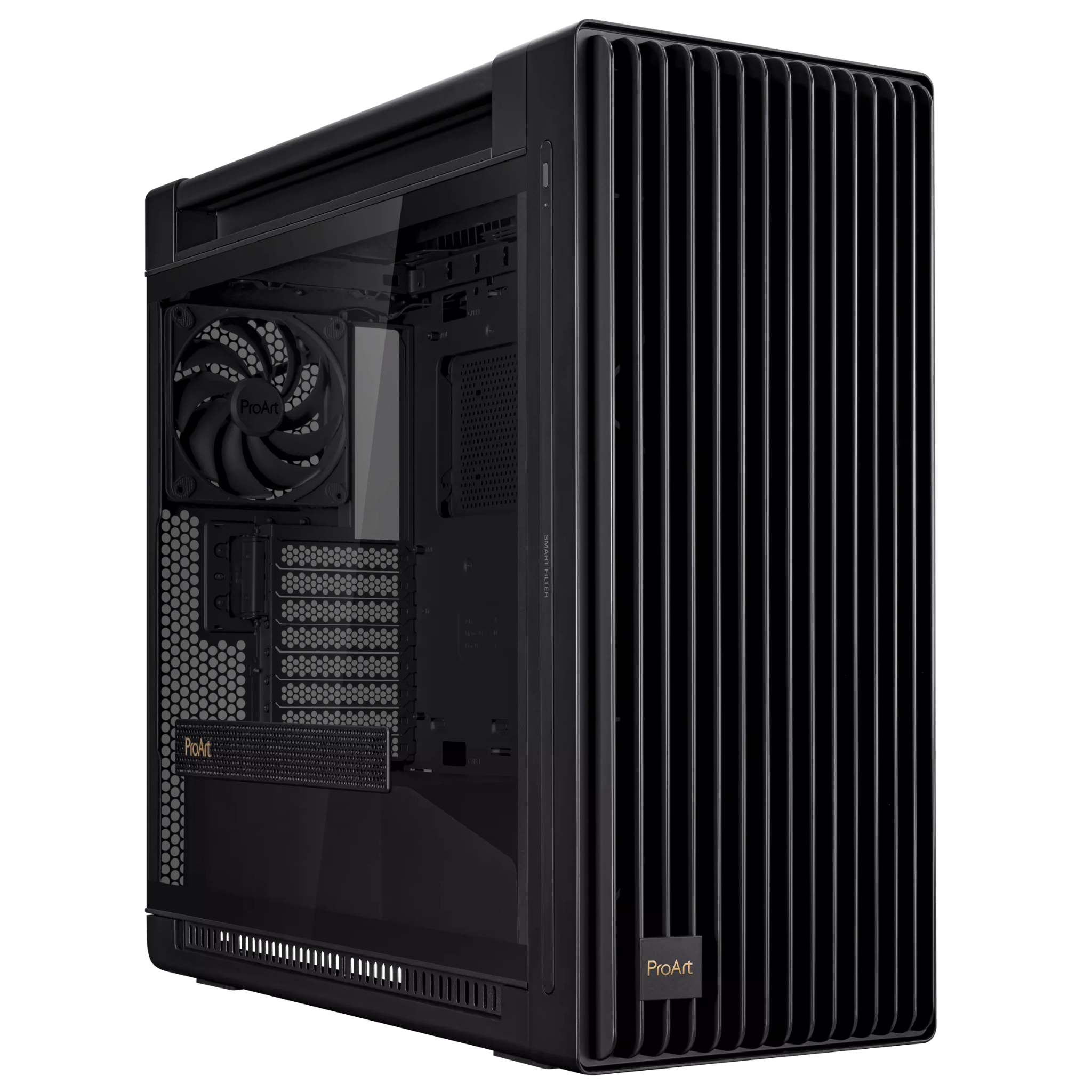 Thùng máy ASUS ProArt PA602 - Black | E-ATX, kèm sẵn 2 fan 20cm, 1 fan 14cm