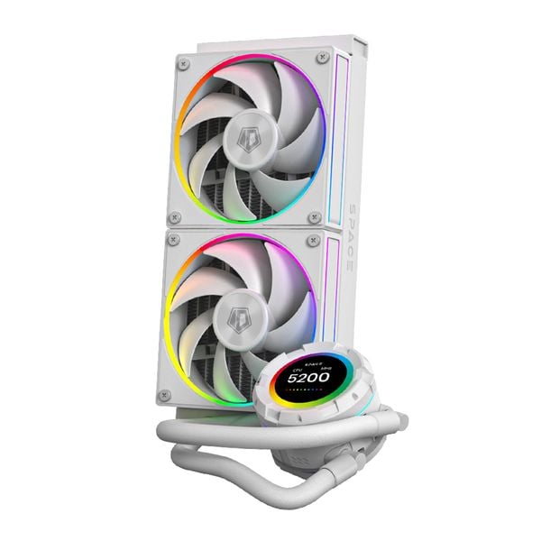  Tản nhiệt nước ID-Cooling Space SL240 | ARGB Display, Trắng 