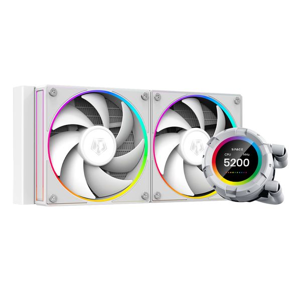 Tản nhiệt nước ID-Cooling Space SL240 | ARGB Display, Trắng 