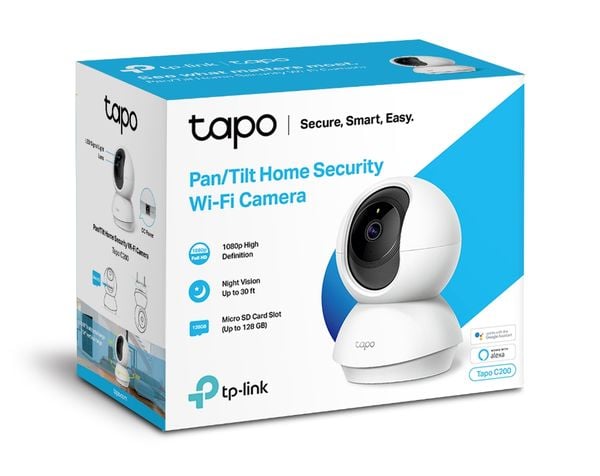  Camera WiFi trong nhà TP-Link Tapo C200 | 2MP, Full HD, Pin, 4G, Đàm thoại 