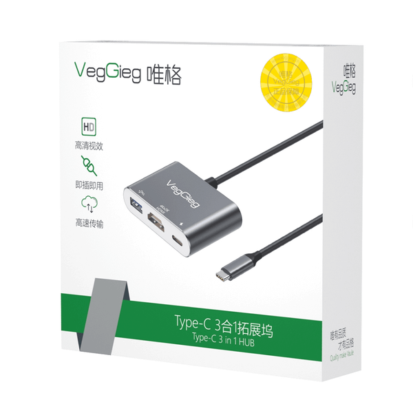  Hub chuyển đổi Type C VEGGIEG V-TC03 