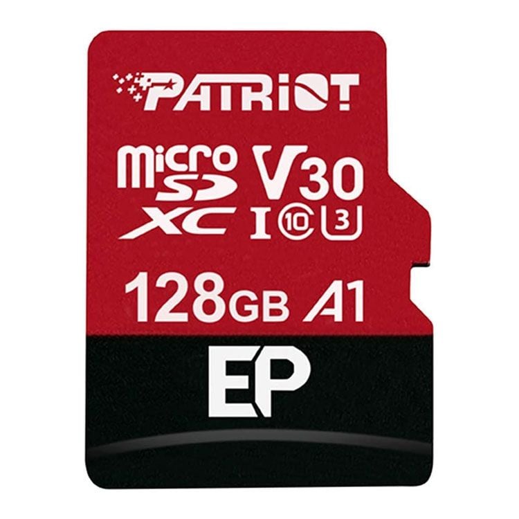 Thẻ nhớ 128GB Micro SD Patriot V30 A1 - EP Series (PEF128GEP31MCX) (100MB/s, V30, 4K video)
