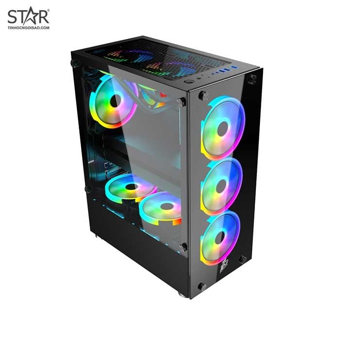 Thùng máy Case 1st Player V2-A (Tặng kèm 4 Fan RGB (Đen)