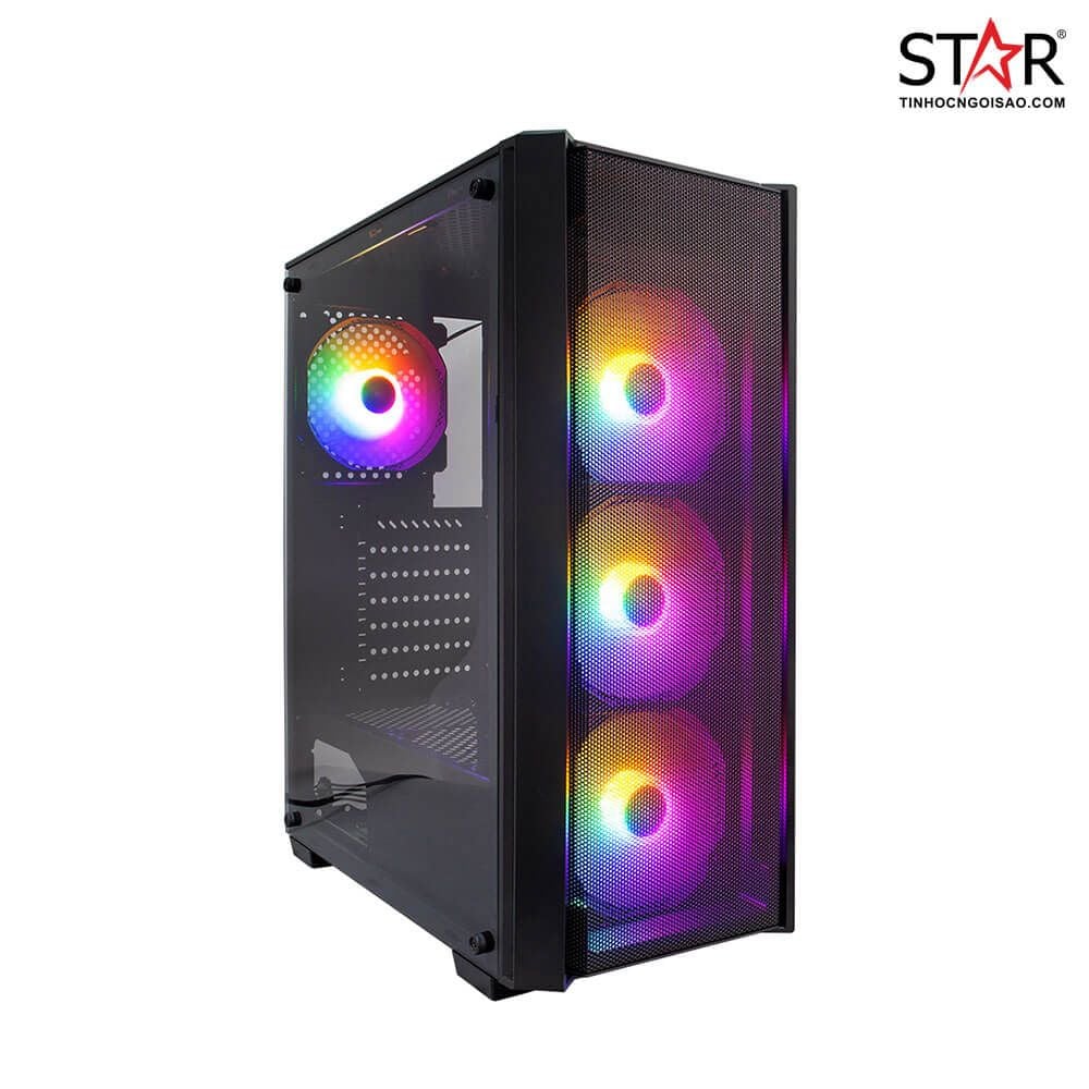 Thùng máy 1st Player V4 Black Kèm 4 Fan RGB