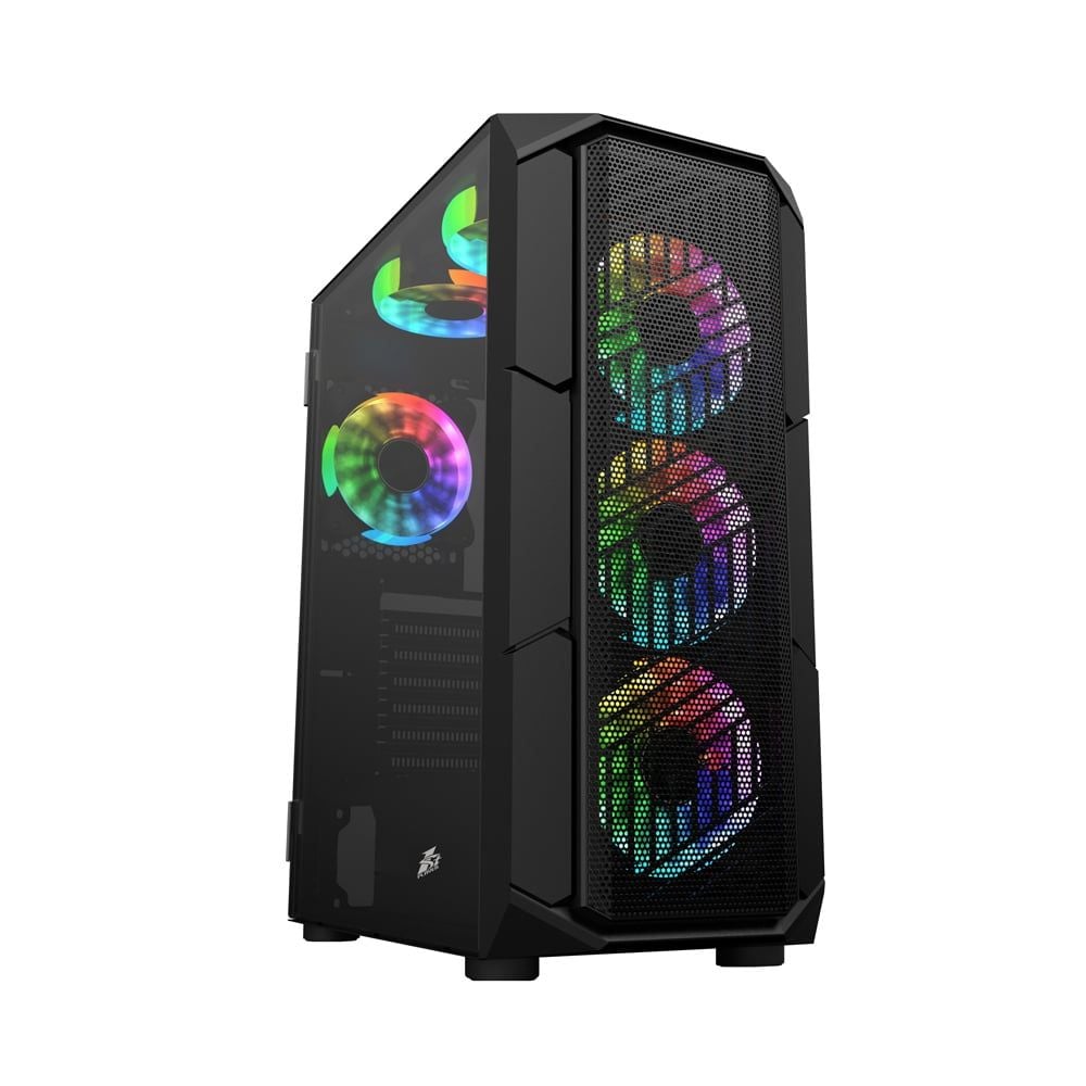 Thùng máy Case 1St Player XF | Đen, Kèm 4 Fan RGB