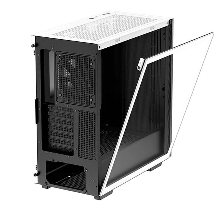 Thùng máy Case Deepcool CH510 (Mid Tower ATX, trắng, sẵn 1 fan đen)