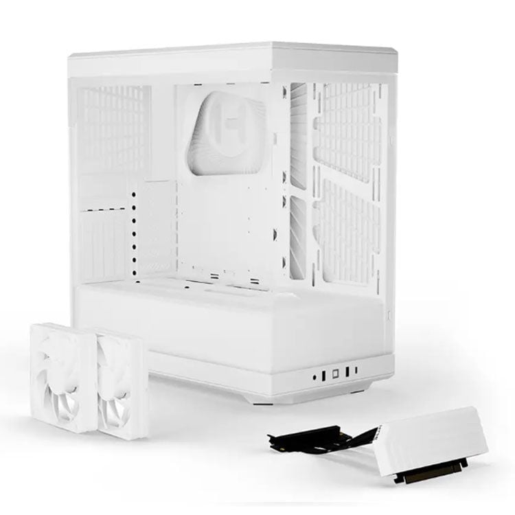 Thùng máy Case Hyte Y40 Snow White - Kèm sẵn cáp Riser PCIe 4.0 (CS-HYTE-Y40-WW)