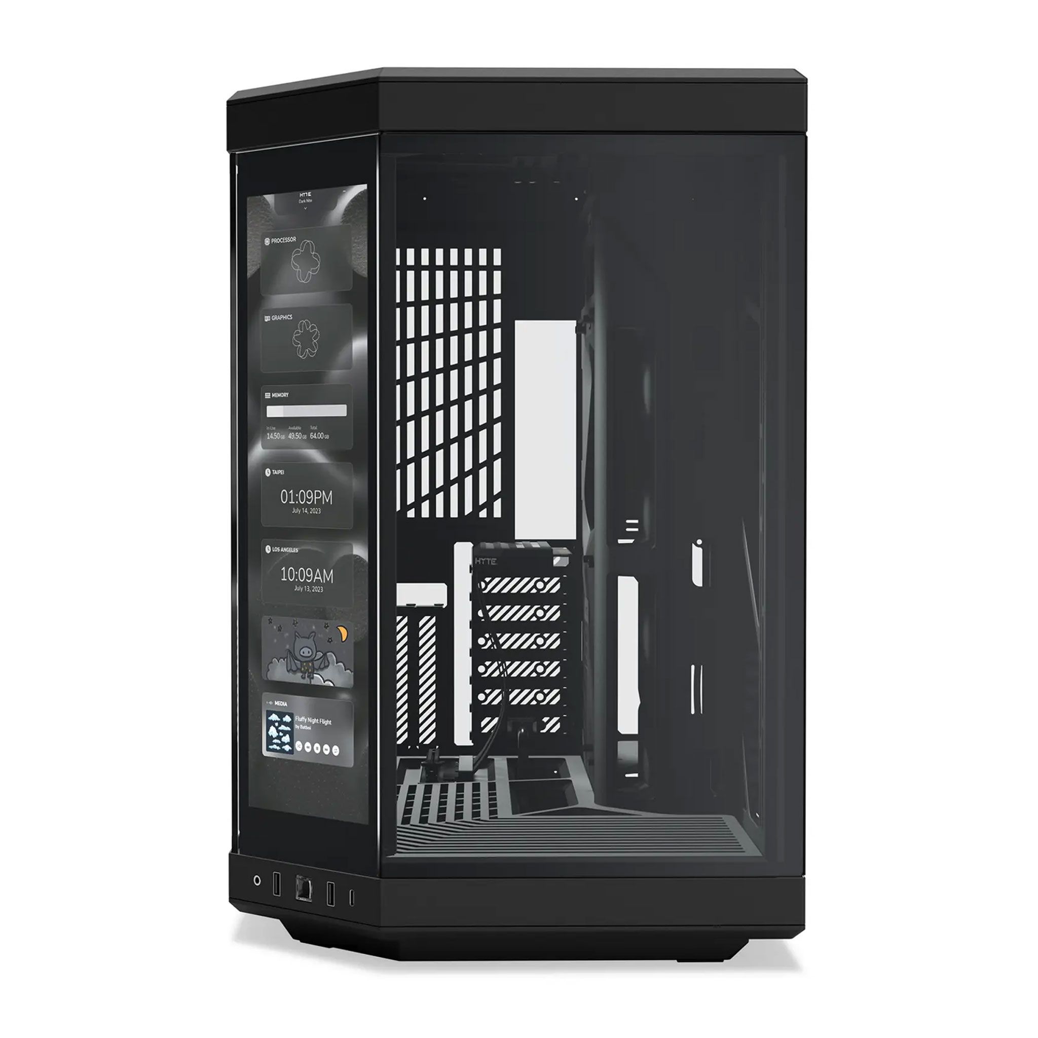 Thùng máy Case Hyte Y70 Touch - Black | Kèm sẵn cáp Riser PCIe 4.0 (CS-HYTE-Y70-B-L)