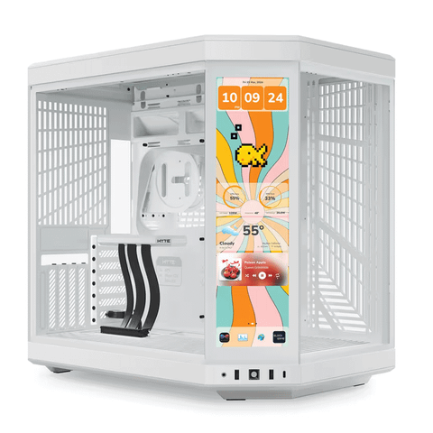 Thùng máy Hyte Y70 Touch Infinite - White | Kèm sẵn cable riser PCIe4.0 (CS-HYTE-Y70TI-WW)