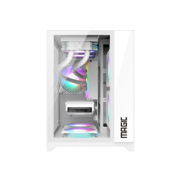  Thùng máy Magic Aqua M Elite - Trắng | Micro ATX, Không Fan 